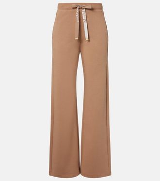 Max Mara Cotton-blend jersey wide-leg sweatpants