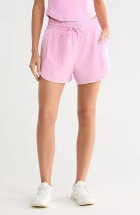 90 Degree by Reflex Lightstreme True Pace Running Shorts in Pink Peony/White at Nordstrom Rack, Size X-Small