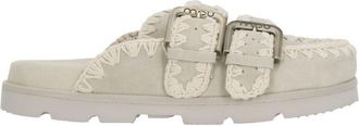 Mou Ivory Low Bio Suede Loafers