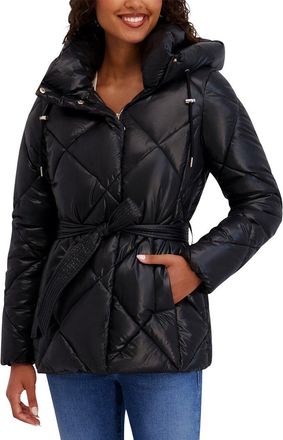 Kensie Cire Belted Puffer Jacket