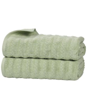 Superior Set Of 2 Zuma Zero Twist Cotton Medium Weight Soft Absorbent Bath Sheets