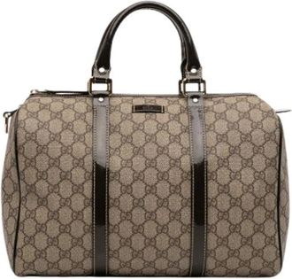 Gucci Pre-owned Handbags, female, Beige, Size: ONE SIZE Pre-owned Fabric Travel Bag
