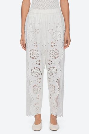 Sea New York Gardener Embroidered Pants In White