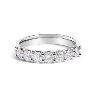House of Brilliance 14K Gold 1.0 Ctw Diamond 7 Stone Band Ring in White Gold at Nordstrom, Size 6.5