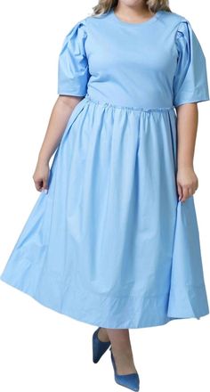 Tanya Taylor Adelaide Dress - Plus In Light Blue