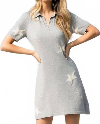 THML Clothing Malia Star Knit Dress In Grey