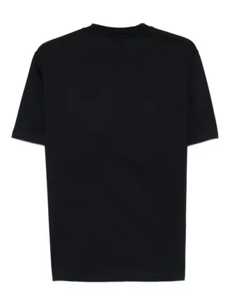 Emporio Armani Logo-Embossed Cotton T-shirt - Black