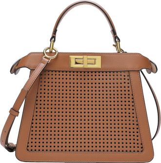 Tiffany & Fred Perforated Leather Top Handle Satchel