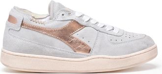 Diadora Light Blue Leather Suede Basket Sneakers