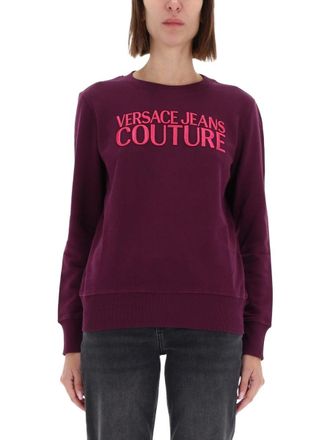 Versace Jeans Couture Bordeaux Deep Purple Logo Sweatshirt