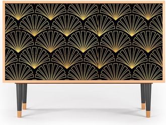 StoryZ Aparador negro 3 cajones y 1 puerta L 115 cm