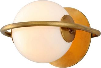 Hudson Valley Lighting Everley Aplique De Pared 1 Luz Vintage Lat&oacute;n, Vidrio