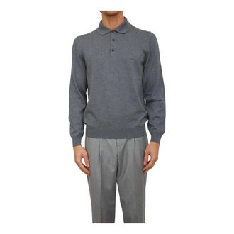 HUGO BOSS Tops, Heren, Grijs, M, Wol, Bono-L Polo