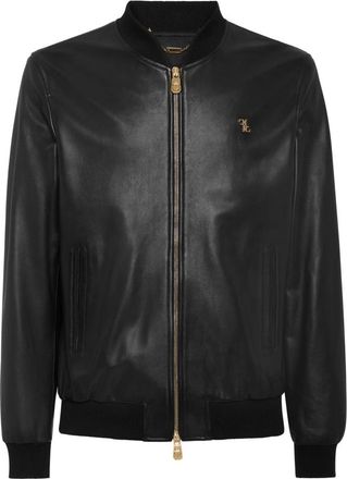 Billionaire Boys Club Basic Leren Bomberjack - Heren - Leren en Su&egrave;de Jassen - Zwart - L - Leer - Jassen