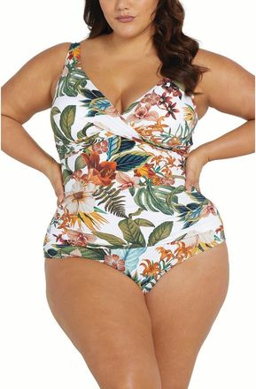 Artesands Into the Salt Delacroix One-Piece Swimsuit in White at Nordstrom, Size 20 Us