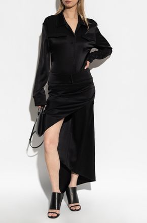 Courrèges Bodysuit With Pockets, Womens, Black