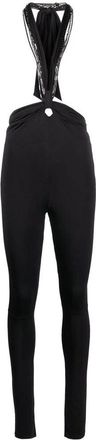 The Attico Ruby Halterneck Skinny Broek - Dames - Leggings - Zwart - XS - Polyester - Broeken