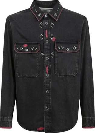 Isabel Marant Jassen, Heren, Grijs, L, Osco Shirt