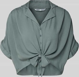 Only Regular Fit Hemdbluse aus reiner Viskose Modell PAULA in Schilf, Gr&ouml;&szlig;e XL