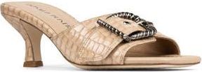 Donald J Pliner Buckle Croc Embossed Slide Sandal at Nordstrom Rack, Size 7.5