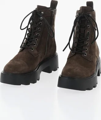 Tory Burch Stivaletti in Suede con Dettaglio Logato Tory Burch