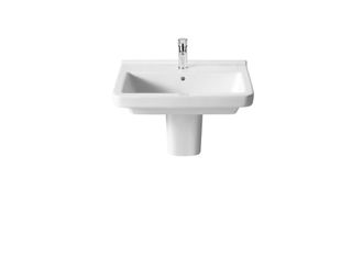 Roca Roca Dama-n Lavabo Fondo 46 Con Semipedestal Blanco - Medida: 55 Cm - Ref: A327786000+a337471000