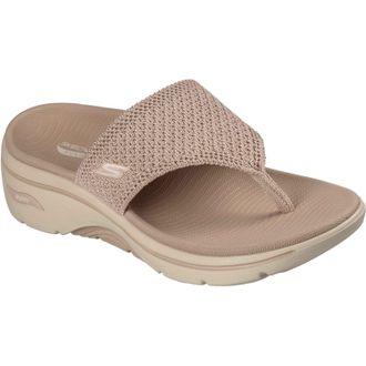 Skechers Go Walk Arch Fit 2.0 Textiel Dames Taupe Standaard Sandalen