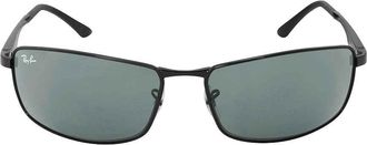Ray-Ban Green Rectangular Mens Sunglasses RB3498 002/71 64