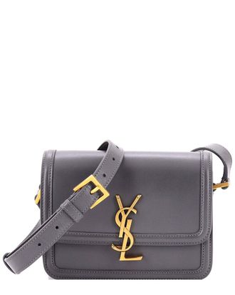 Saint Laurent Grey Leather Solferino Bag Small (Authentic Pre-Loved)