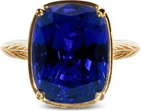 Sterling Forever 14k Gold Plated Elongated Cushion Stone Ring at Nordstrom, Size 10