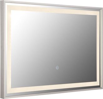 Globo Lighting Espejo de baño iluminado de 40 x 60 cm con LED regulable (2700-6500 K) y regulador táctil