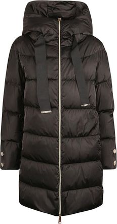 Herno Black Hooded padded coat