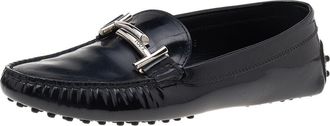 Tod's Tods Black Patent Leather Slip On Loafers