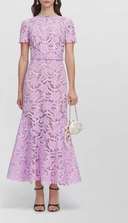 Self Portrait lace fitted midi dress