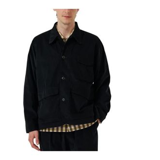 Universal Works Hombre, Chaquetas, Negro, Talla: M