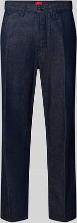HUGO BOSS Tapered Fit Jeans aus reiner Baumwolle Modell HUGO in Jeansblau, Größe 31/32
