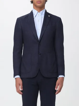 Manuel Ritz Blazer monopetto slim fit in misto viscosa con rever classico