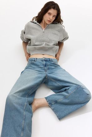 H&M Baggy low waist jeans in Light Denim Blue at Nordstrom, Size 12