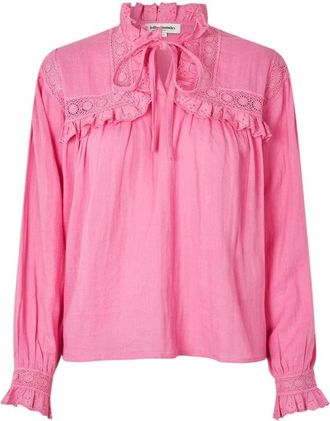 Lollys Laundry Roze Gemma LL Shirt LS - Dames - Blouses - Roze - S - Overhemden