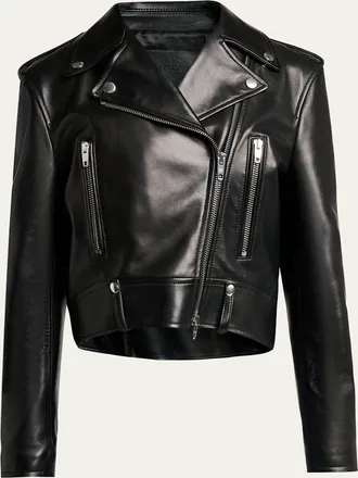 Balenciaga Leather Sack Biker Jacket