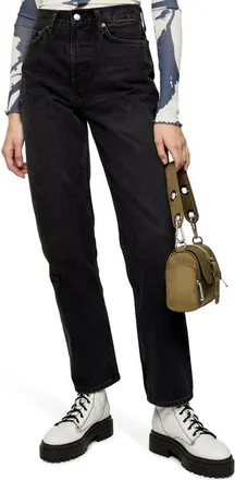 Topshop Washed Black Dad Jeans at Nordstrom, Size 32