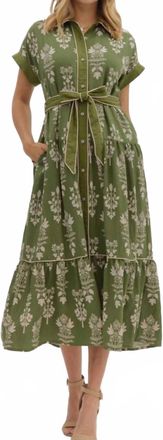 Entro Lassie Midi Dress In Green