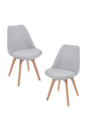 Regalos Miguel Regalos Miguel - Packs Sillas Comedor - Pack 2 Sillas Synk Tela - Gris Claro