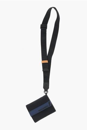 Dsquared2 Solid-Color Wallet with Velcro Closure and Removable Shoulde size One