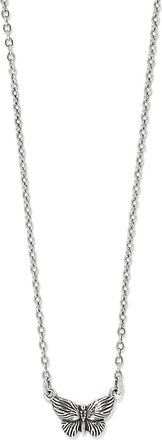 Brighton Womens Bloom Petite Butterfly Necklace In Silver