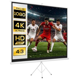 OEM Pantalla De Proyector Manual 120 Pulgadas Pantalla De Proyecci&oacute;n Formato 4:3 Con Altura Ajustable 244x183 Cm Blanco