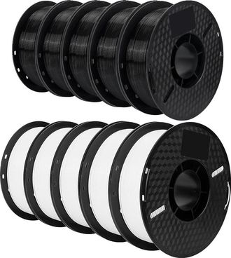OEM Filamento Pla Para Impresoras 3d, 1,75 Mm De Di&aacute;metro, Rollo De 1 Kg, 5 Kg Petg Bk Wh