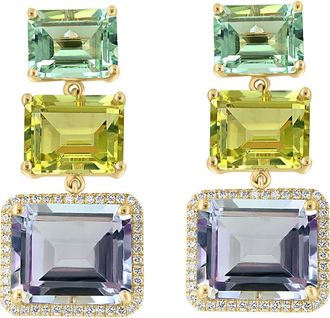 Effy 14K Yellow Gold Multi Gemstone Diamond Drop Earrings in 14K Gold at Nordstrom
