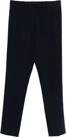 Le Tricot Perugia Straight Broeken - Dames - Straight fit broeken - Blauw - XL - Broeken