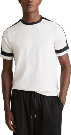 Reiss Grand Oversized Texture T-Shirt